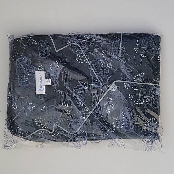 Women's Dark Green Floral Print Button Front PJ Set - Long Sleeve - Picture 1 of 5